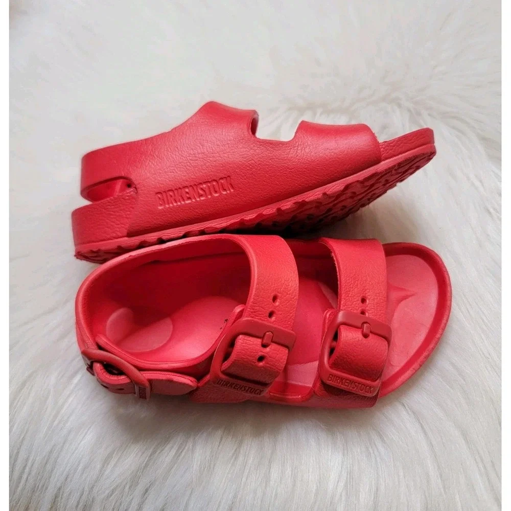 Birkenstock Eva Milano Essential Sandals Toddler Size 26 US Size 8c Red Kids